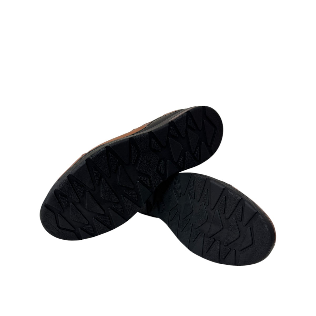 Sina Footwear Alberta brown leather lace-up shoe with a durable black rubber outsole for smart casual wear. Photo of bottom view.
