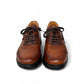 Sina Footwear Alberta brown leather lace-up shoe with a durable black rubber outsole for smart casual wear. Photo of upper view.