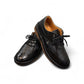 Sina Footwear Ali black genuine leather lace-up shoes with handmade stitching and a durable rubber outsole. Photo of upper view.