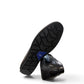 Sina Footwear black genuine leather loafer with a textured vamp strap and durable rubber outsole.
photo of the botom side