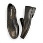 Sina Footwear black genuine leather loafer with a classic silhouette, stitched detailing, and durable rubber outsole.
photo of the top side
