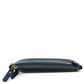 Sina Footwear genuine leather blue wallet with gold zippers and practical inner compartments for cards and cash.