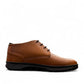 Sina Footwear Bob Roodaki brown leather lace-up shoes with textured finish and durable rubber sole. Photo of left side view.