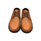 Sina Footwear Bob Roodaki brown leather lace-up shoes with textured finish and durable rubber sole. Photo of front view.