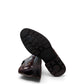 Sina Footwear dark brown leather derby shoe with brogue-inspired perforated details and a lightweight chunky sole.
 photo of the bottom side
