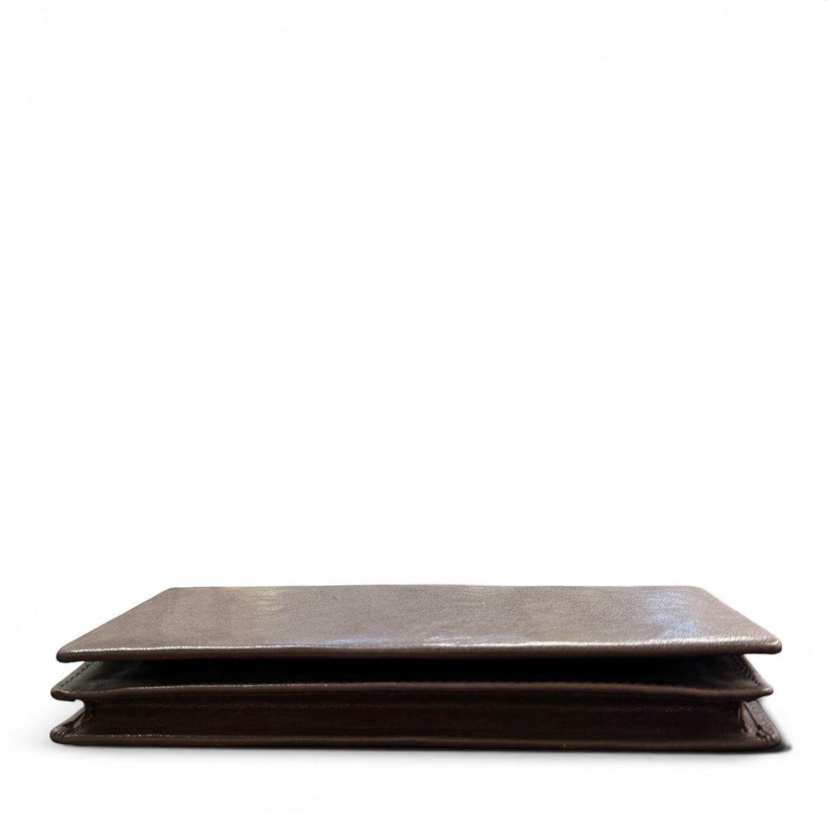 Sina Footwear genuine leather bi-fold wallet in brown, featuring practical inner compartments for cards and cash.