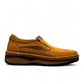 Sina Footwear Datam brown men's slip-on shoes featuring premium leather upper, leather lining, and rubber outsole. Photo of right side view.