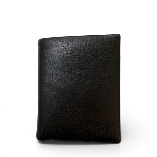 Sina Footwear genuine leather bi-fold wallet in dark brown with multiple card slots and bill compartments.