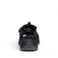 Sina Footwear KEEN Astoria West open toe black hybrid wedge sandals with adjustable straps and cushioned sole.