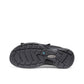 Sina Footwear KEEN Astoria West open toe black hybrid sandal with contoured fit and slip-resistant Aquagrip rubber sole.