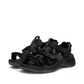 Sina Footwear KEEN Astoria West open toe black hybrid wedge sandals with adjustable straps and contoured arch support.