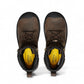 KEEN CSA CAMDEN 6" WP boots in dark earth and black leather. Waterproof, carbon toe, slip-resistant.