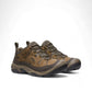 KEEN Men's Circadia WP hiking shoe in shitake and brindle leather with waterproof membrane and rubber sole.