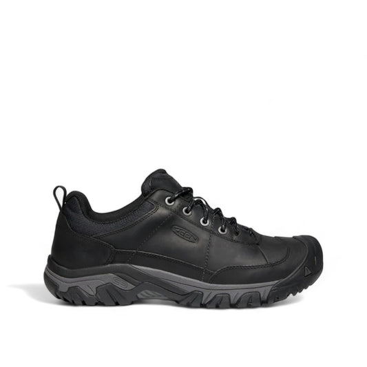 Sina Footwear KEEN MEN'S TARGHEE III OXFORD - BLACK leather hiking shoes with KEEN.ALL-TERRAIN outsole and toe bumper.