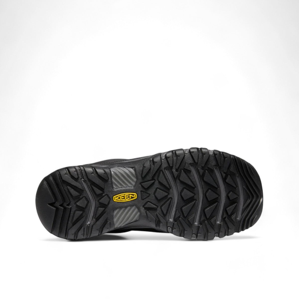 Sina Footwear KEEN MEN'S TARGHEE III OXFORD - BLACK men's black leather oxford shoes with lugged rubber sole.