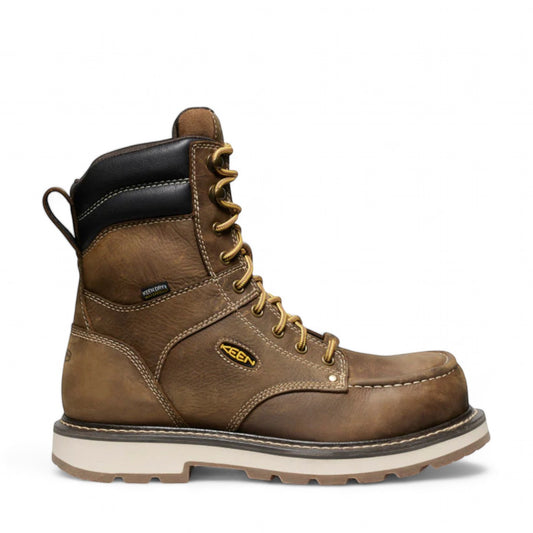 Sina Footwear KEEN MEN CSA CINCINNATI 8" waterproof brown leather work boot with carbon toe and KEEN.DRY.