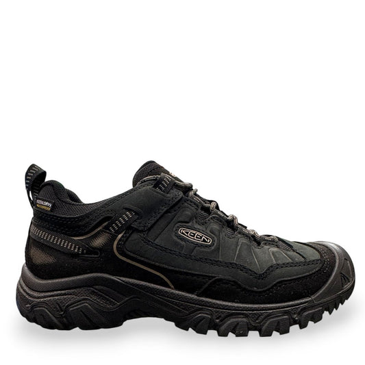 Sina Footwear KEEN MEN'S TARGHEE IV waterproof hiking shoe in triple black nubuck leather with KEEN.DRY technology.