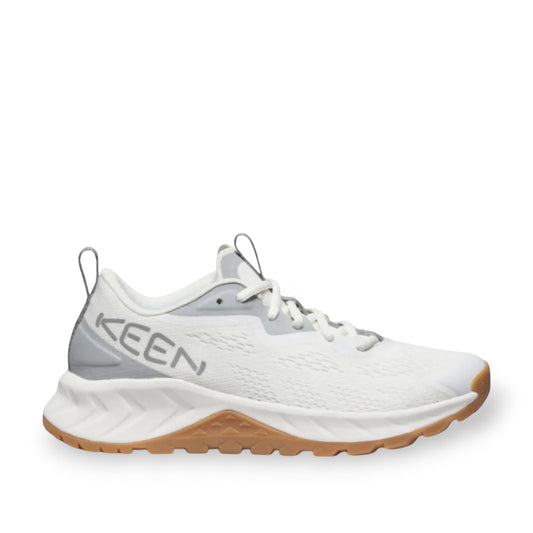 Sina Footwear KEEN WOMEN'S VERSACORE SPEED athletic hiker shoe in white with grey accents and a gum sole.