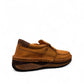 Sina Footwear Kiarash brown genuine leather casual shoes with handmade stitching and durable rubber outsole. Photo of back side view.