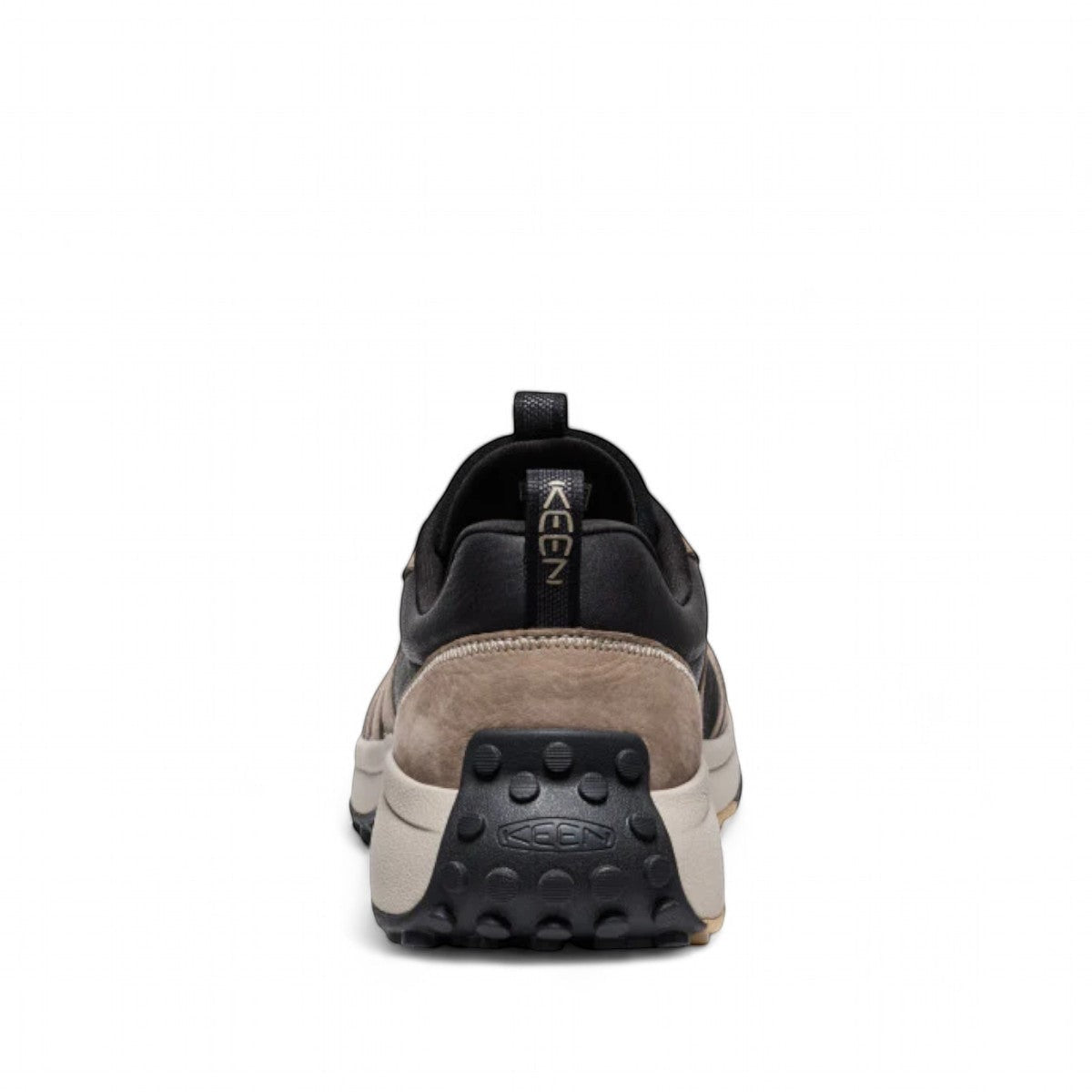 KEEN KS86 men's leather sneaker in brindle plaza taupe with trail-inspired tread and foam midsole.
