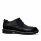 Sina Footwear Mahsa black genuine leather lace-up formal shoe with handmade stitching and durable rubber outsole. Photo of right side view.