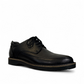 Sina Footwear Mahsa black genuine leather lace-up formal shoe with handmade stitching and durable rubber outsole. Photo of front side view.