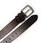 Sina Footwear men's dark brown genuine leather belt with a sleek silver buckle. Smooth finish, durable and long-lasting.