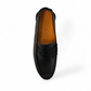 Sina Footwear Samin black genuine leather loafers with subtle handmade stitching for formal or smart casual wear. Photo of the sole.