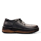 Sina Footwear Tabriz black genuine leather lace-up shoe with handmade stitching and a durable rubber outsole. Photo of right side view.