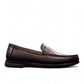 Sina Footwear Vanak dark brown leather loafers featuring handmade stitching and a durable rubber outsole. Photo of right side view.