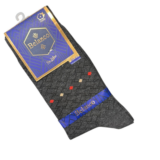 SINA FOOTWEAR BELANCO MEN'S COTTON  SOCKS - GRAY\Black