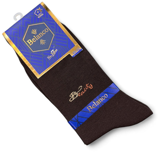 SINA FOOTWEAR BELANCO MEN'S COTTON  SOCKS - BROWN