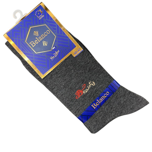 SINA FOOTWEAR BELANCO MEN'S COTTON  SOCKS - DARK GRAY