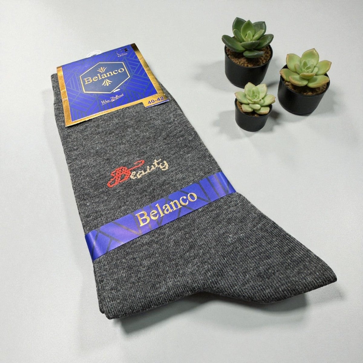 SINA FOOTWEAR BELANCO MEN'S COTTON  SOCKS - DARK GRAY