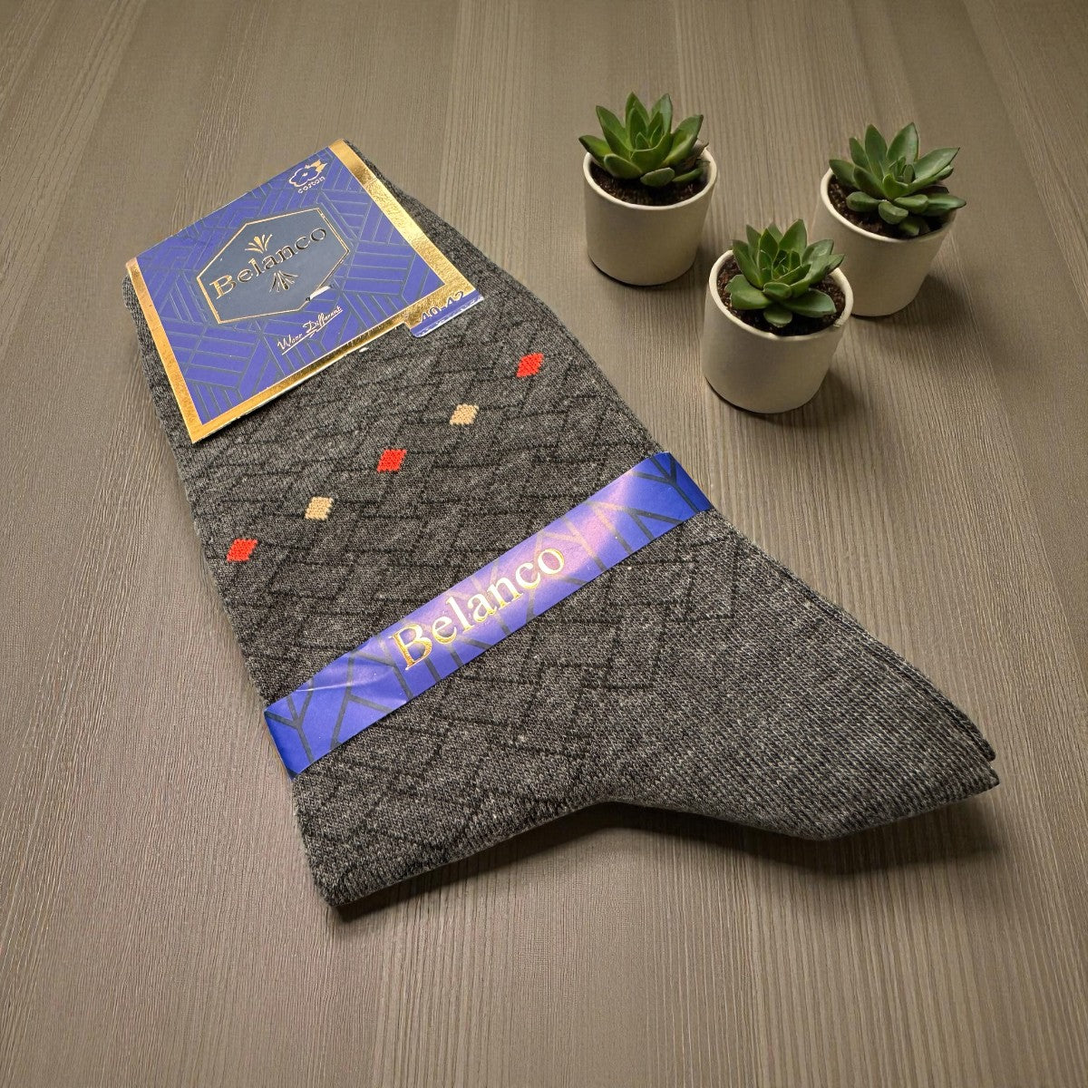 SINA FOOTWEAR BELANCO MEN'S COTTON  SOCKS - GRAY\Black