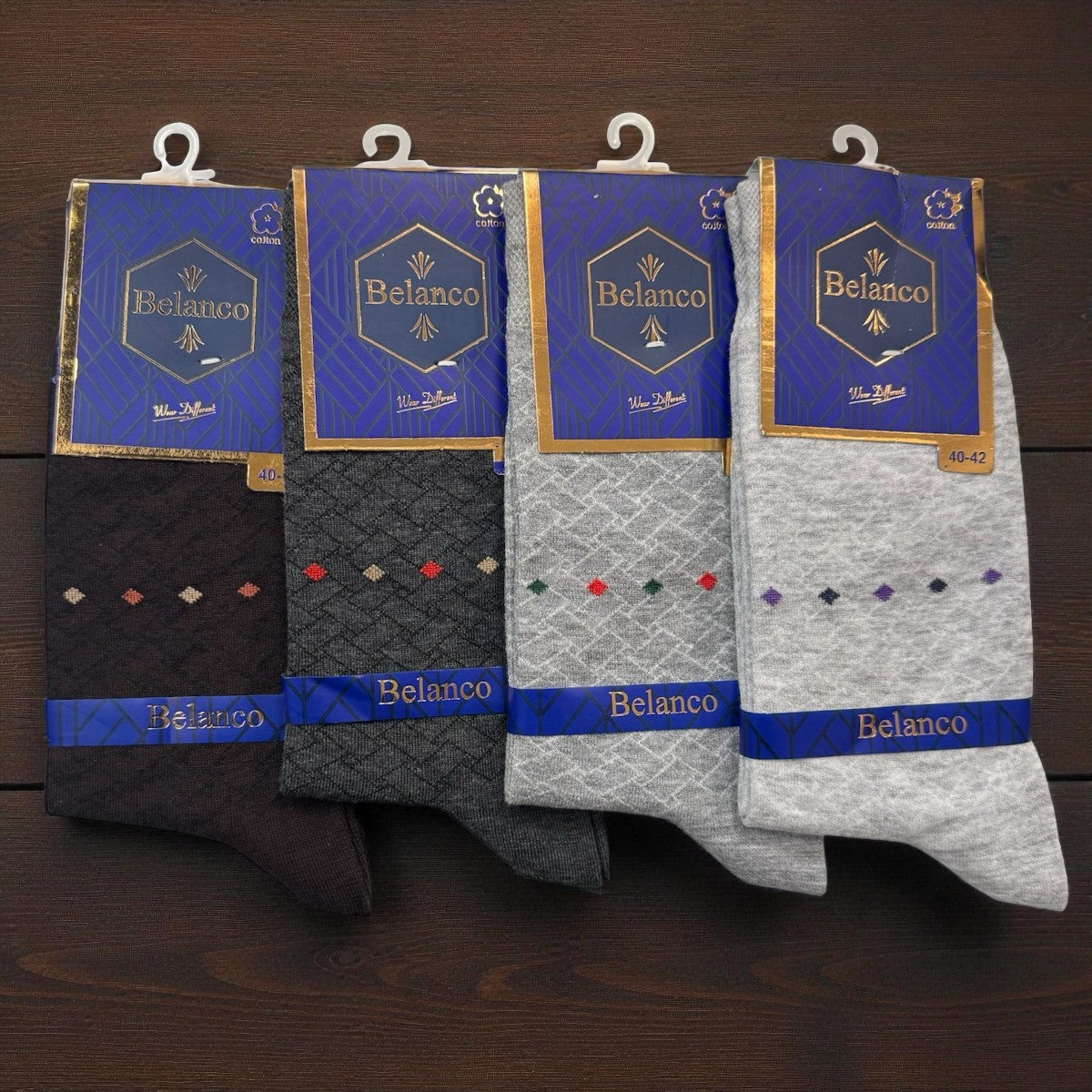 SINA FOOTWEAR BELANCO MEN'S COTTON  SOCKS - GRAY\Black