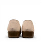 soflex-S230 beige peep-toe comfort flats with floral detail and breathable side perforations on a low wedge sole.
photo of the back side