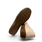 soflex-S230 beige peep-toe comfort flats with floral detail and breathable side perforations on a low wedge sole.
photo of the bottom side