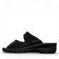Softline Hedi black leather wedge sandals with adjustable straps and comfortable exchangeable footbed.
photo of the left side