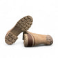 stefania F700 beige synthetic lace-up boot with a knitted cuff, side zip, and chunky block heel.
photo of the bottom side