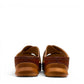 stefania camel vegan leather slide sandal with floral laser-cut details and a comfortable cushioned sole.
photo of the back side