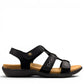 stefania S5028 black triple-strap comfort sandals with adjustable hook-and-loop closures and cushioned footbed.
photo of the right side