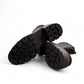 STEFANIA F700 black synthetic lace-up boot with knitted cuff, side zip, and chunky block heel.
photo of the bottom side