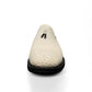 Sun Arad white genuine leather loafers with textured finish and durable rubber sole, side view. Photo of front view.