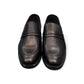 Sun Maku black leather loafer with a polished finish and durable rubber outsole for formal wear. Photo of front view 1.