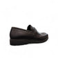 Sun Maku black leather loafer with a polished finish and durable rubber outsole for formal wear. Photo of back view 1.