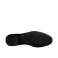 Sun Vali black patent leather lace-up dress shoe with refined stitching and durable rubber outsole. Photo of bottom view.