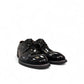 Sun Vali black patent leather lace-up dress shoe with refined stitching and durable rubber outsole. Photo of front view 2.