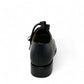 Tamara London Avit black and bronze leather shoe with ribbon lace-up detail