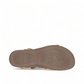 Taos Big Time yellow leather walking sandals with adjustable straps and supportive arch footbed. Photo of bottom view.
